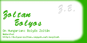 zoltan bolyos business card