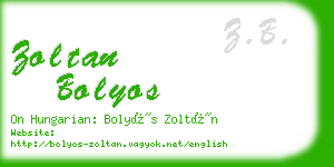 zoltan bolyos business card